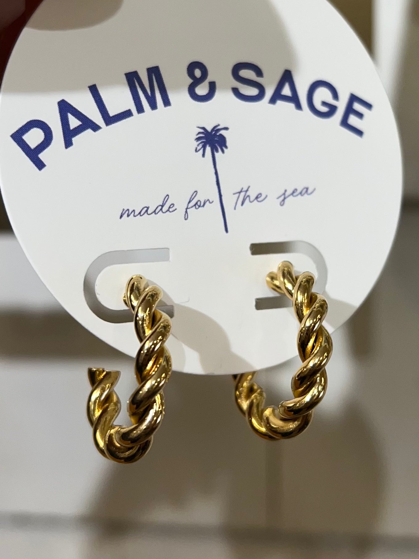 Sabrina Waterproof Twist Hoops