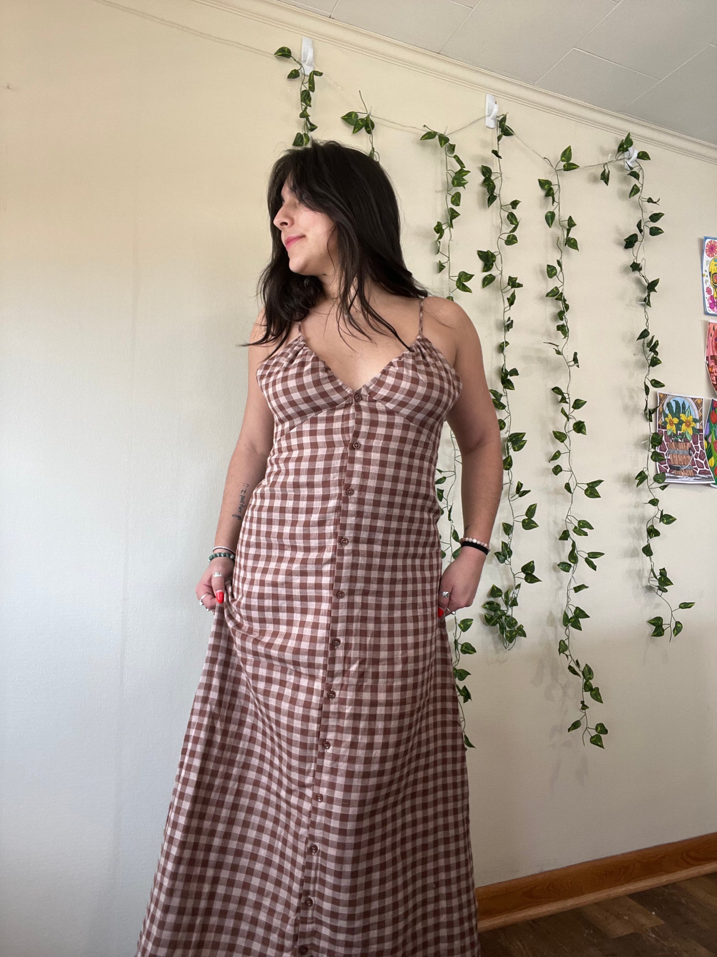 Marron Midi Dress