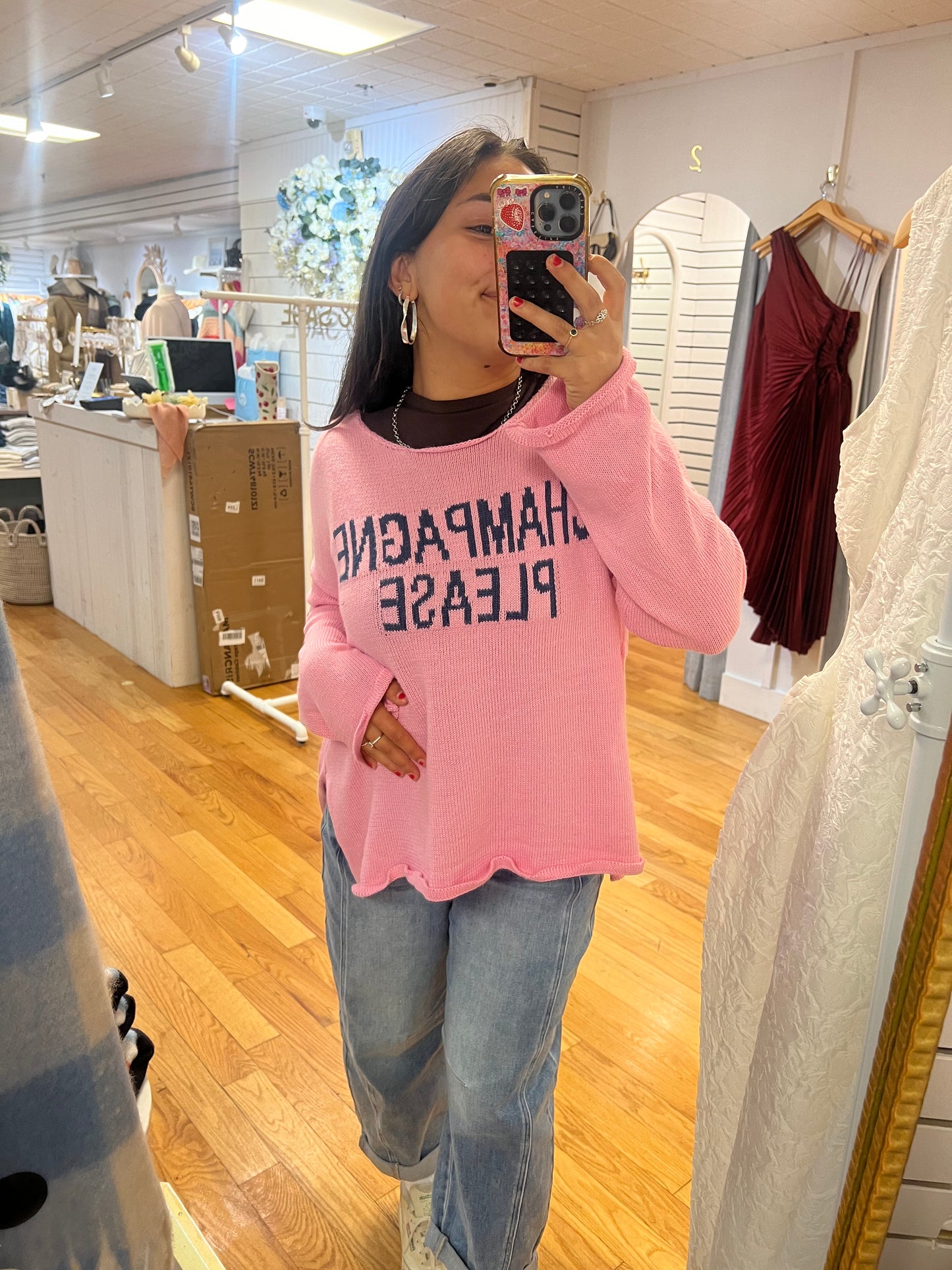 Champagne PLEASE Sweater