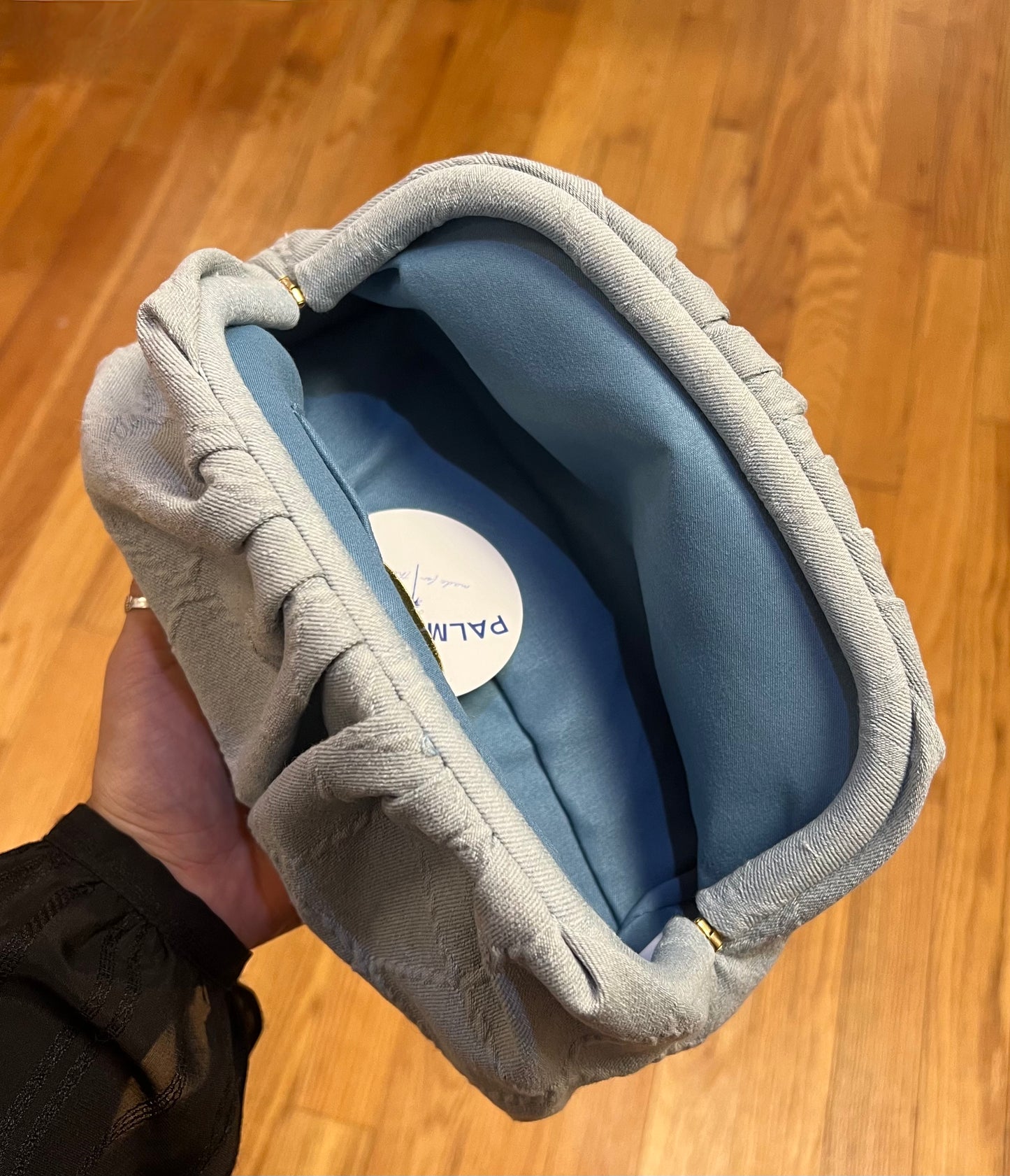 Daisy Denim Clutch