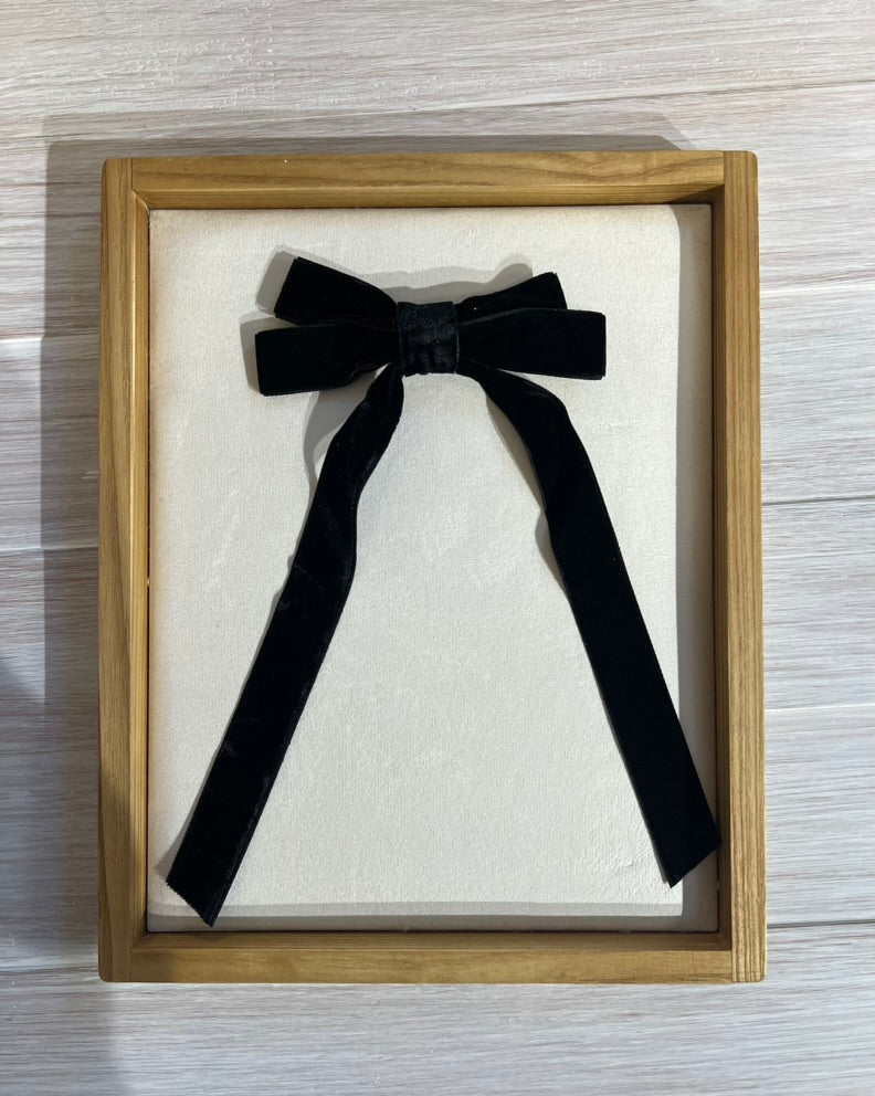 Velvet Bow Clip