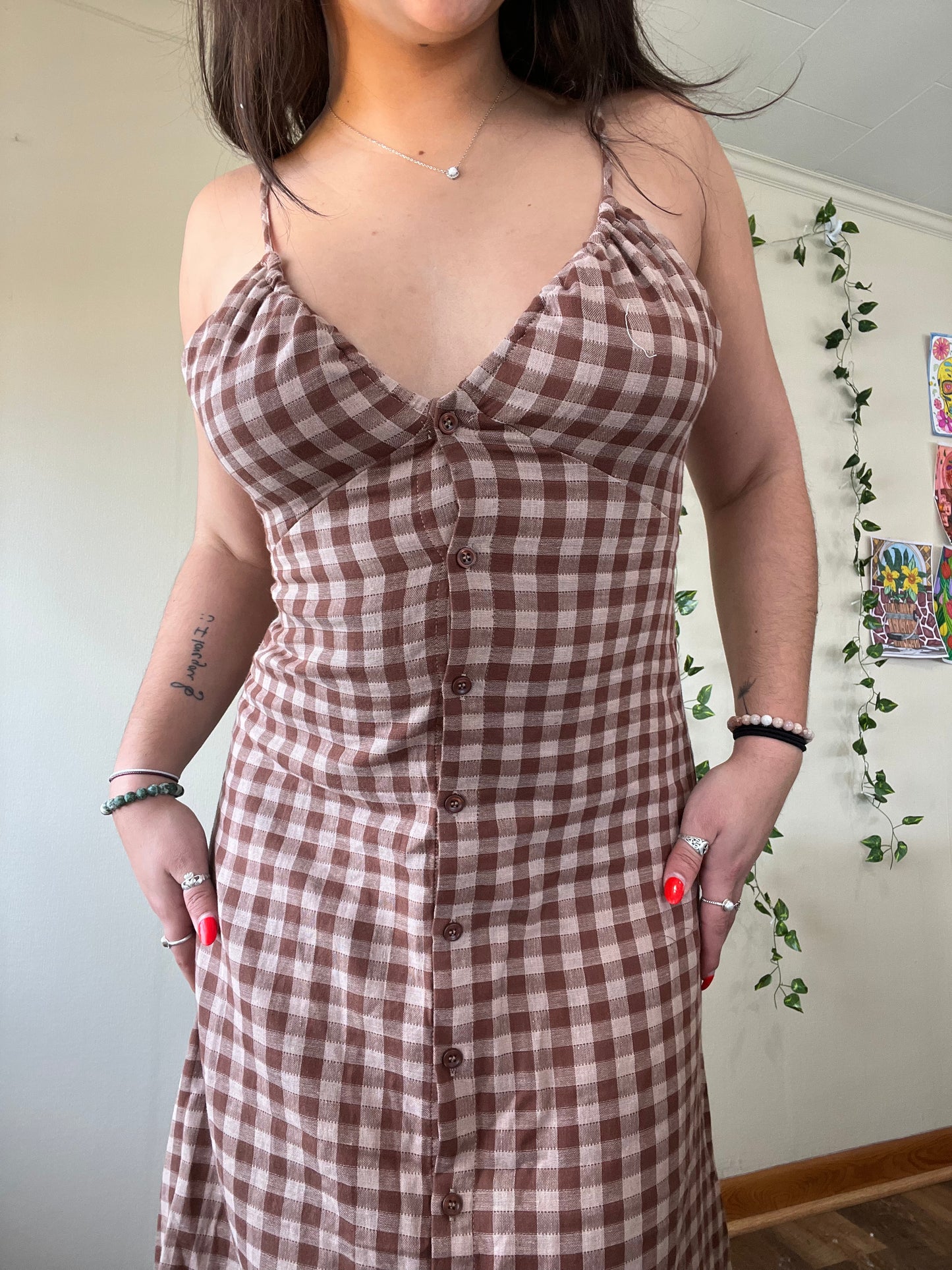 Marron Midi Dress