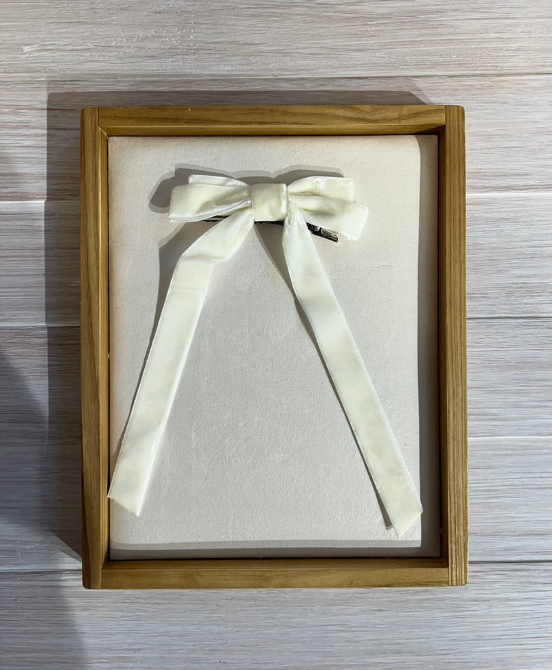Velvet Bow Clip