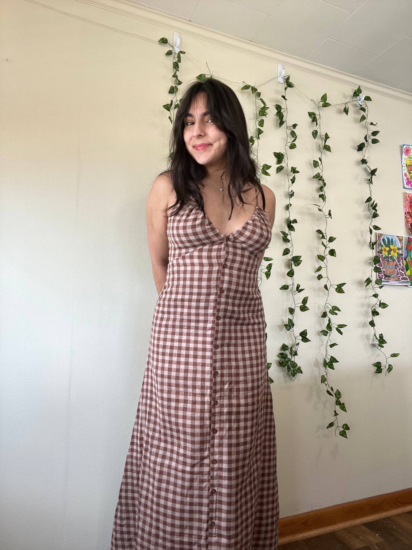 Marron Midi Dress