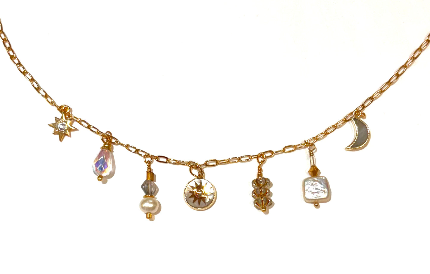 Apollo Pearl Zodiac Charm Necklace