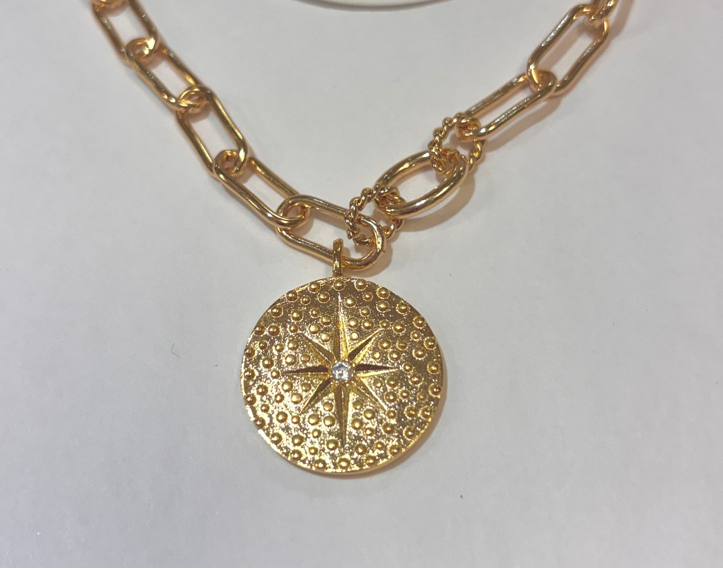 Coin Star Paperclip Necklace