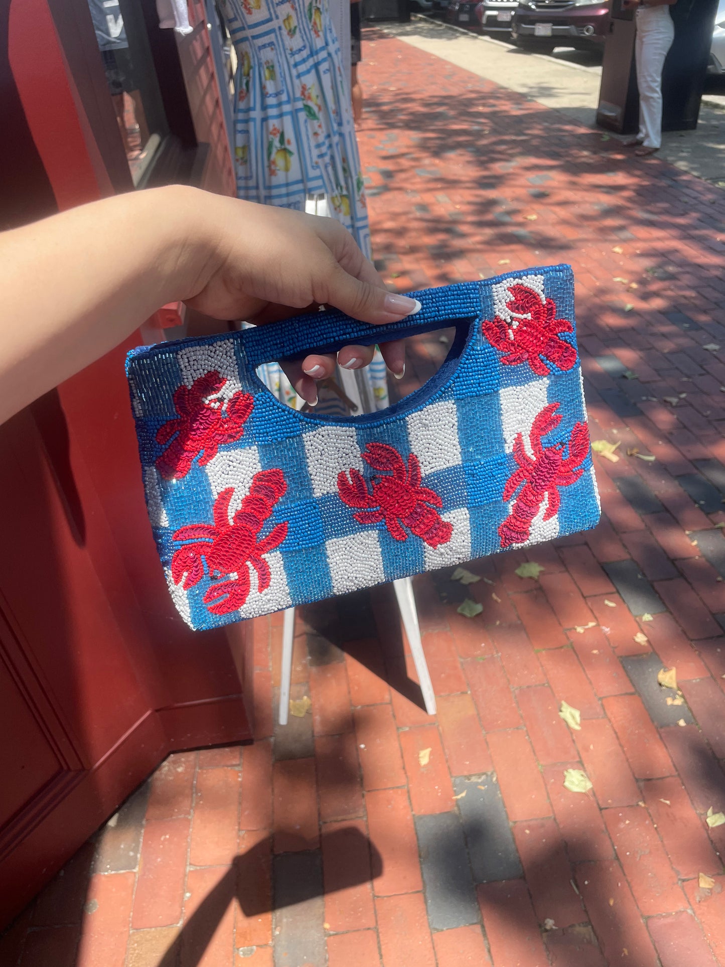 Coastal Claw Beaded Clutch