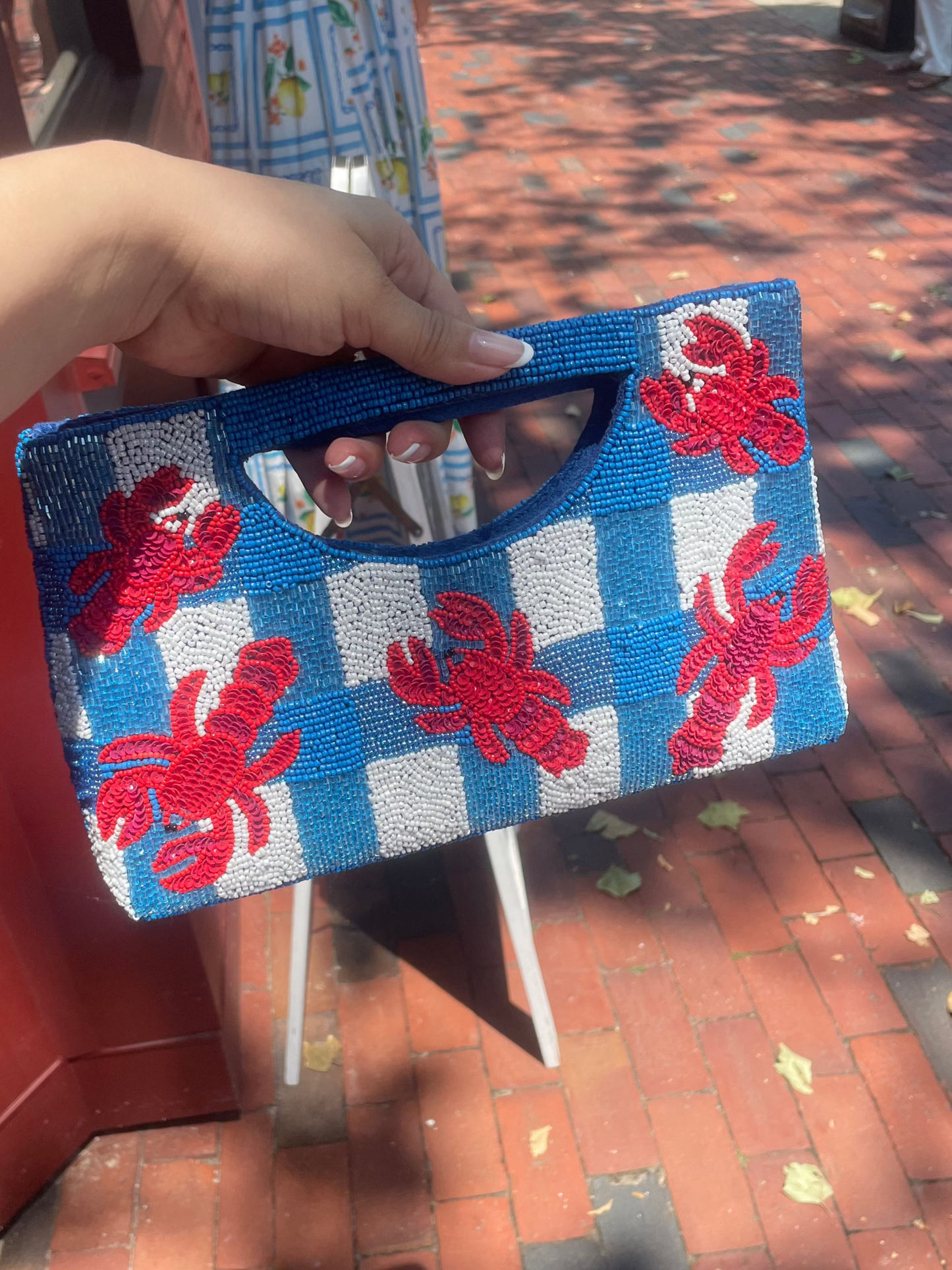 Coastal Claw Beaded Clutch