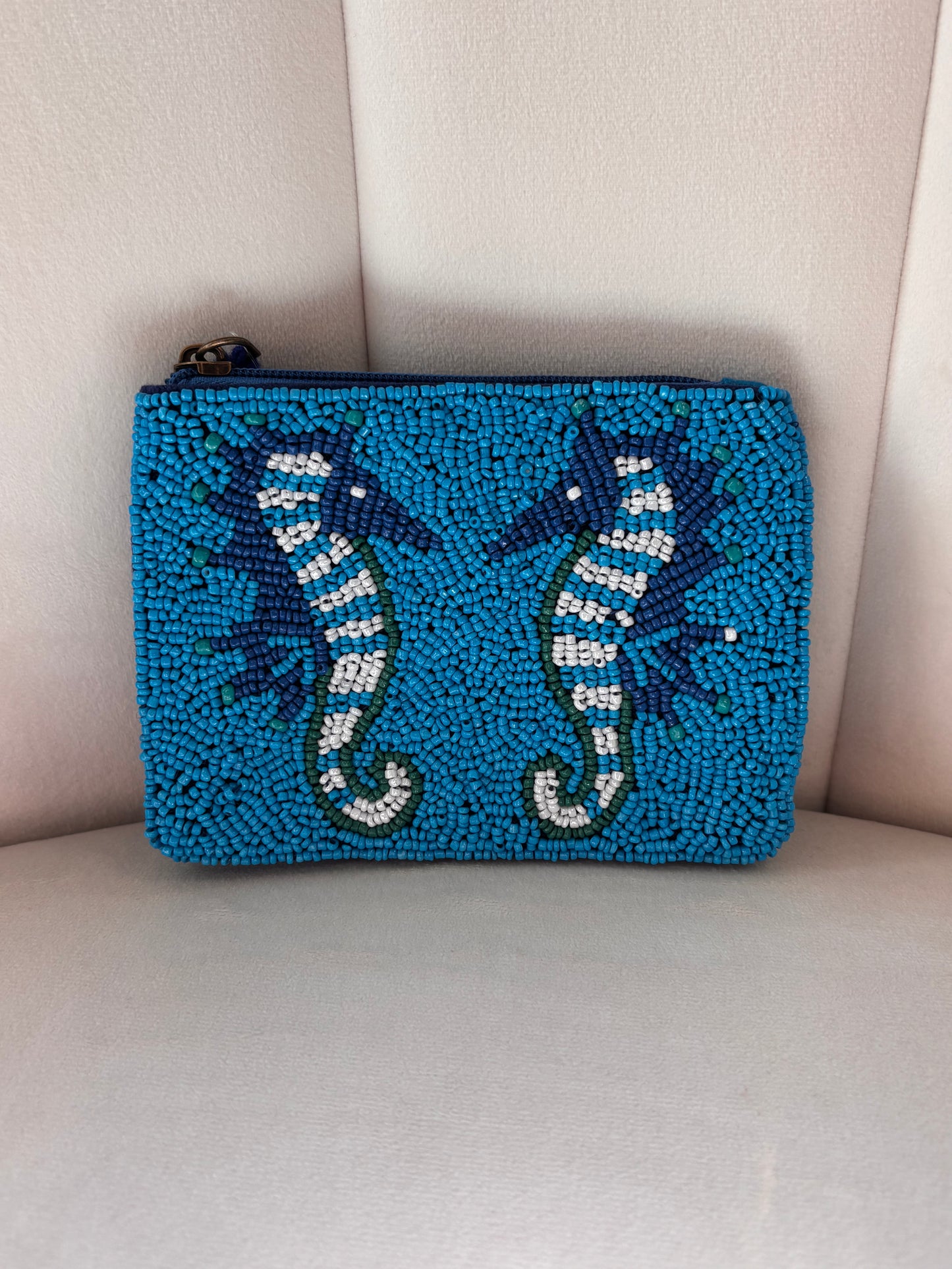 Oceanic Adventures Beaded Coin Purse