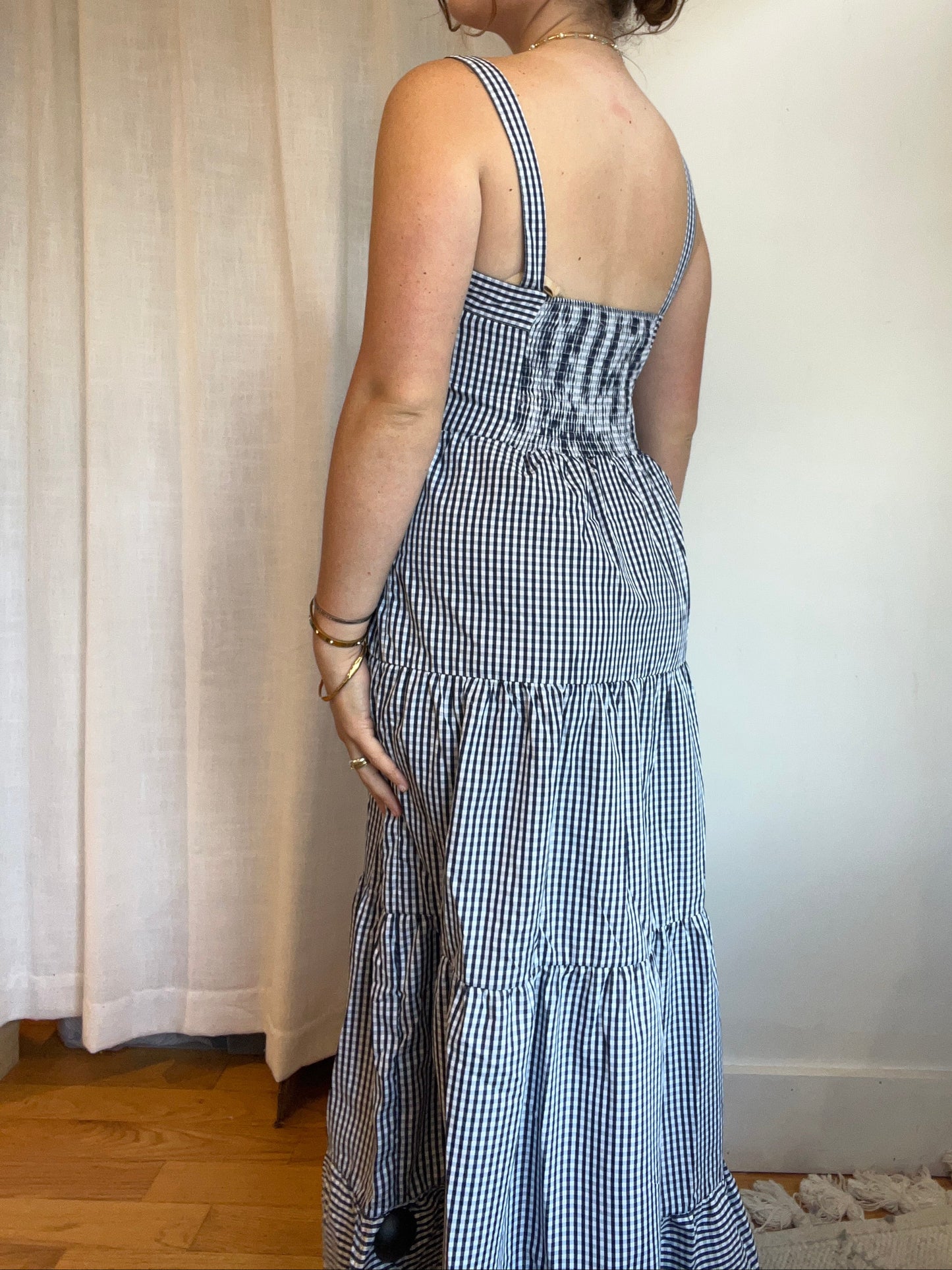 Gingham Lobster Maxi Dress