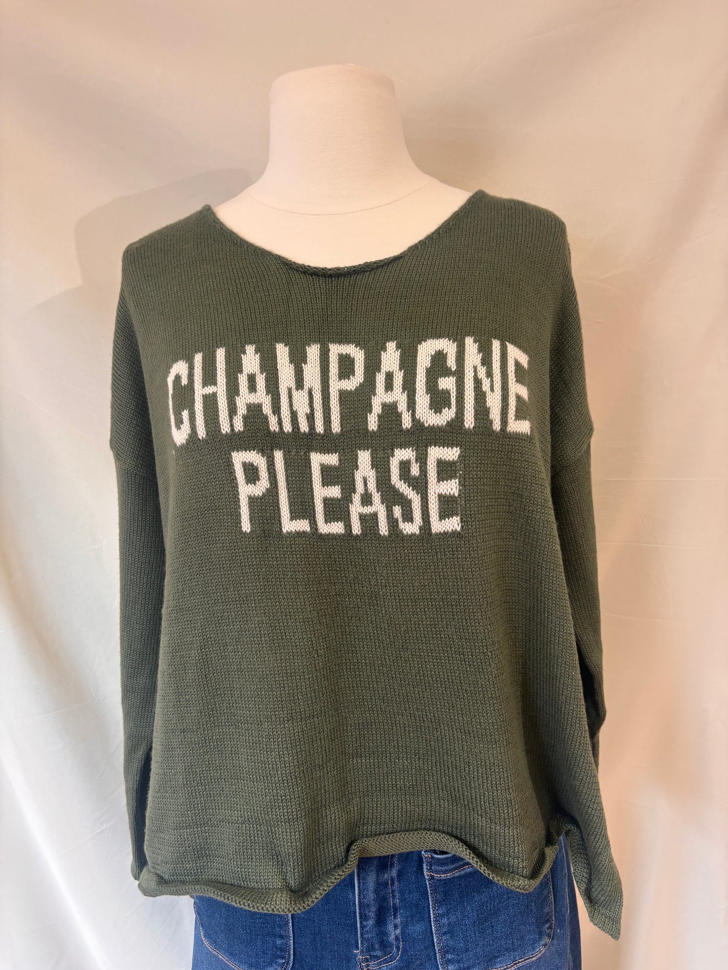 Champagne PLEASE Sweater