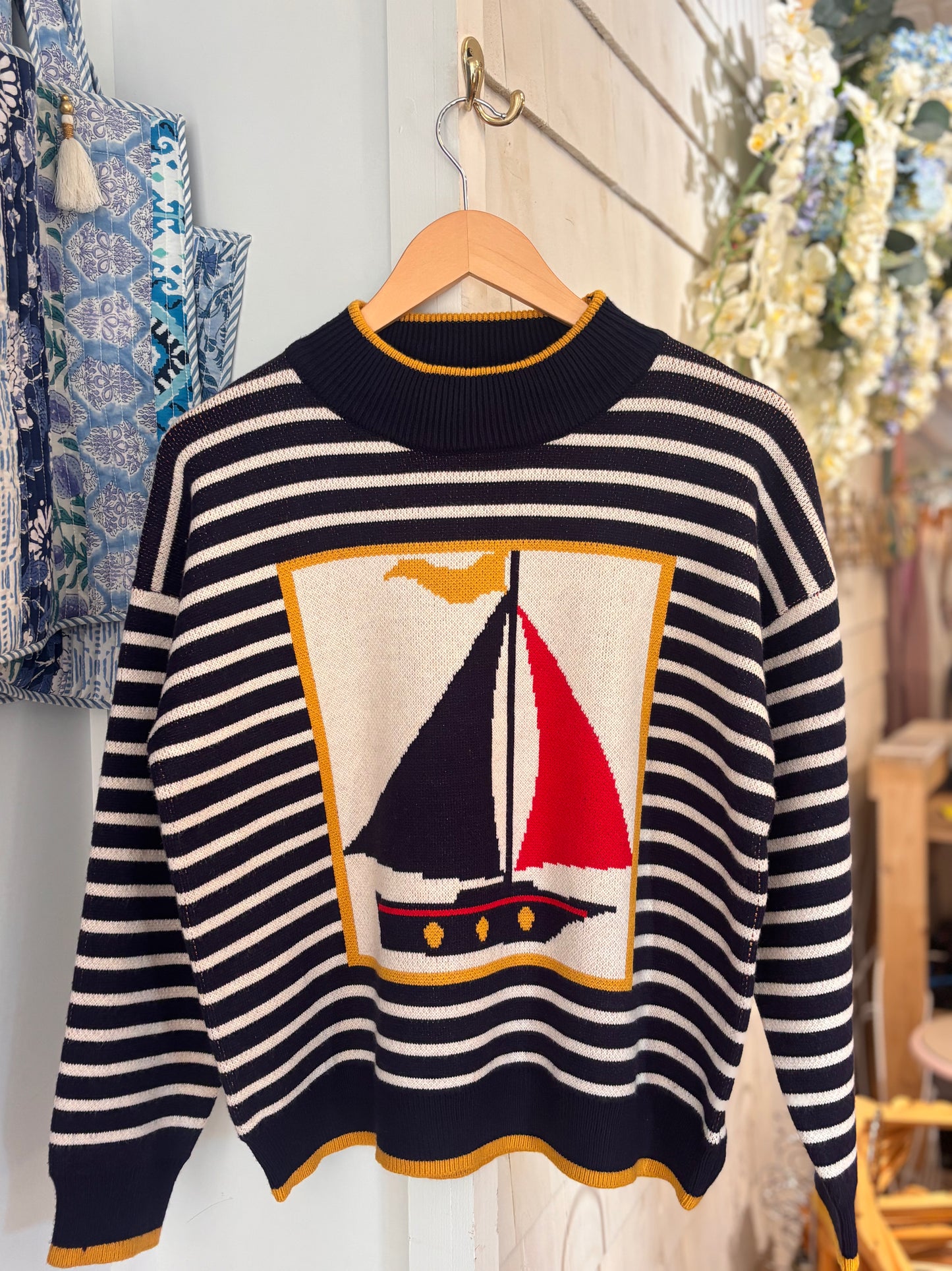Nautical Stripe Sweater Top