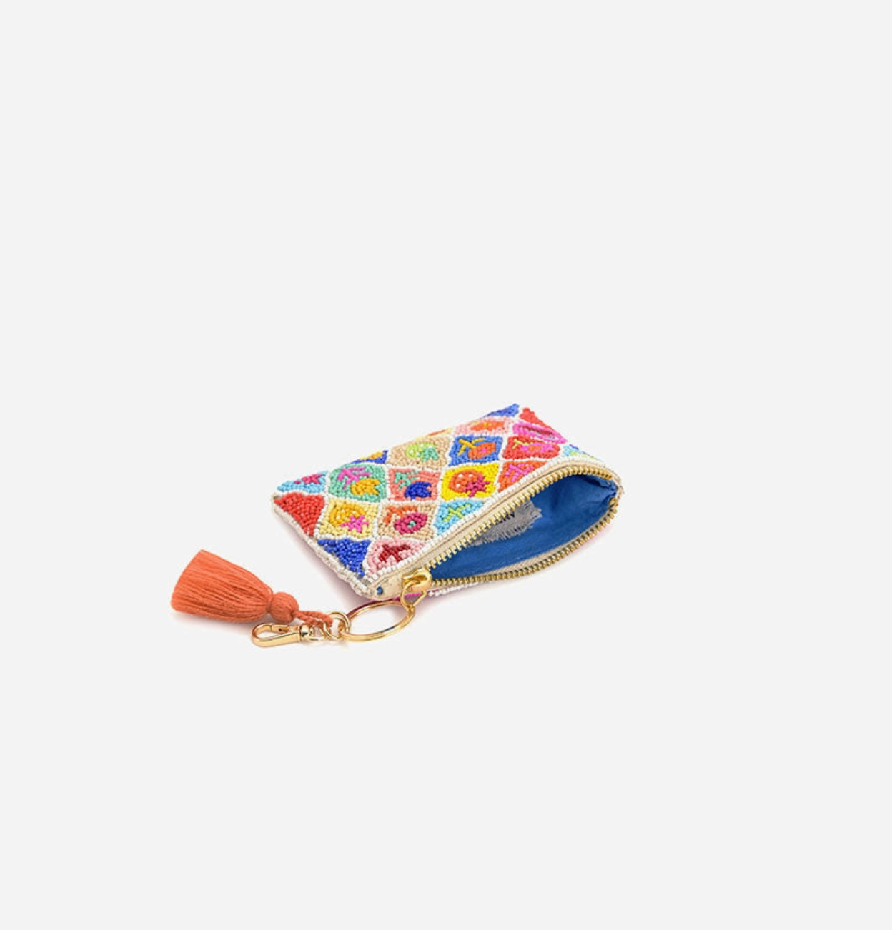 Floral Frenzy Beaded Coin Purse