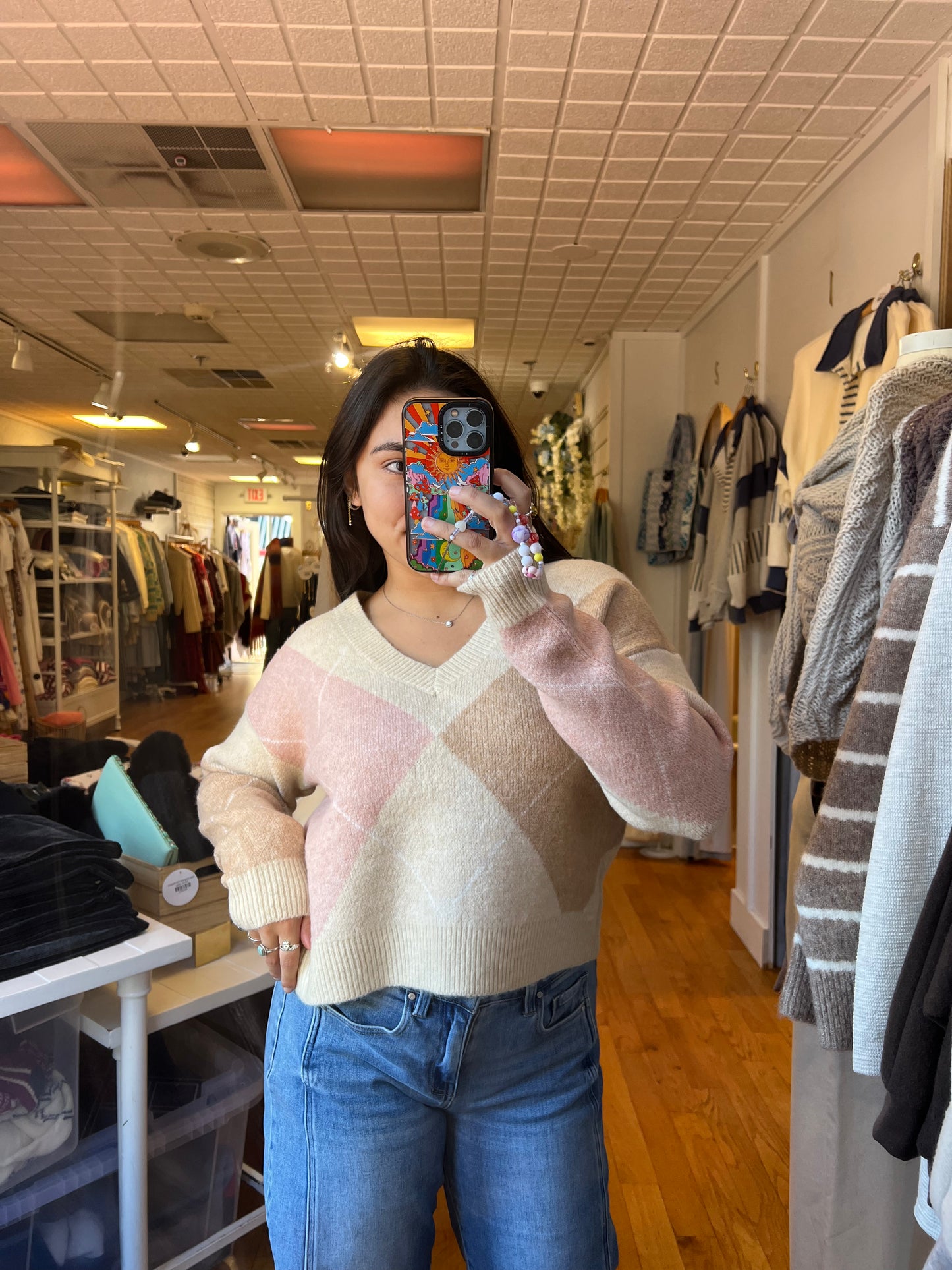 Pastel Argyle Sweater