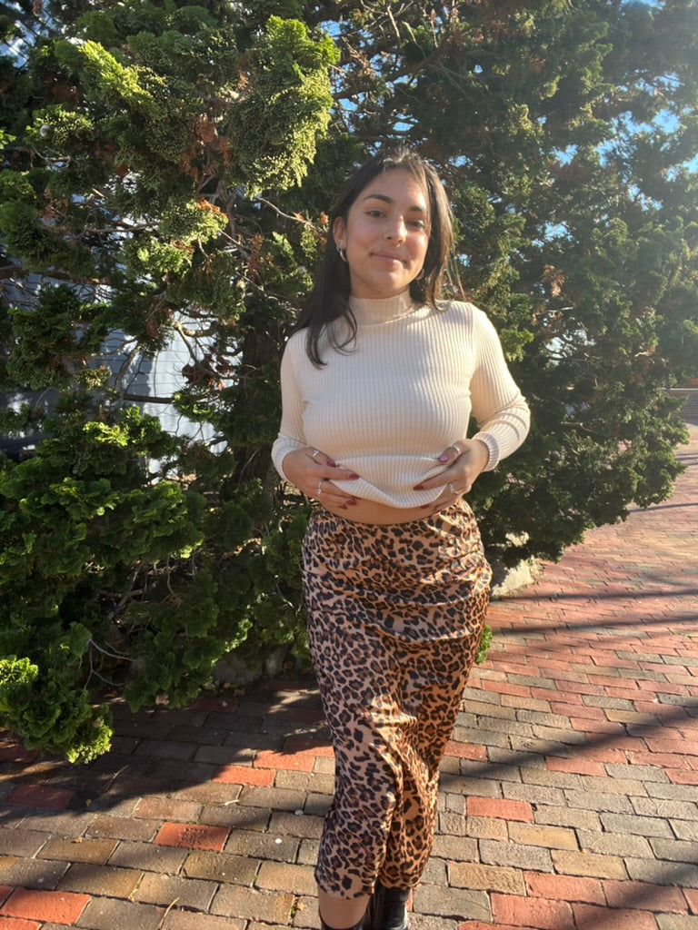 Leopard Luxe Midi Skirt