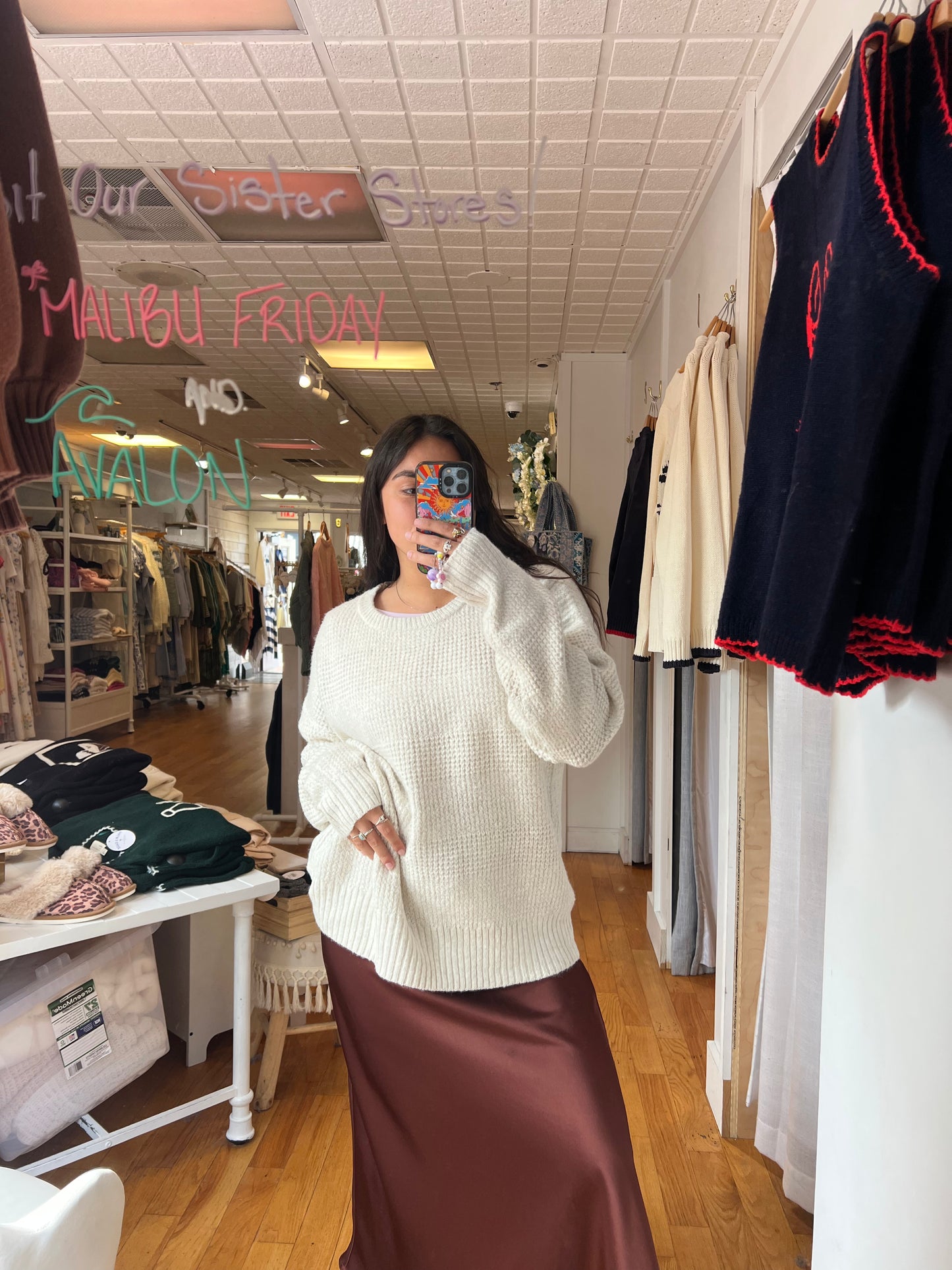 Waffle Knit Sweater
