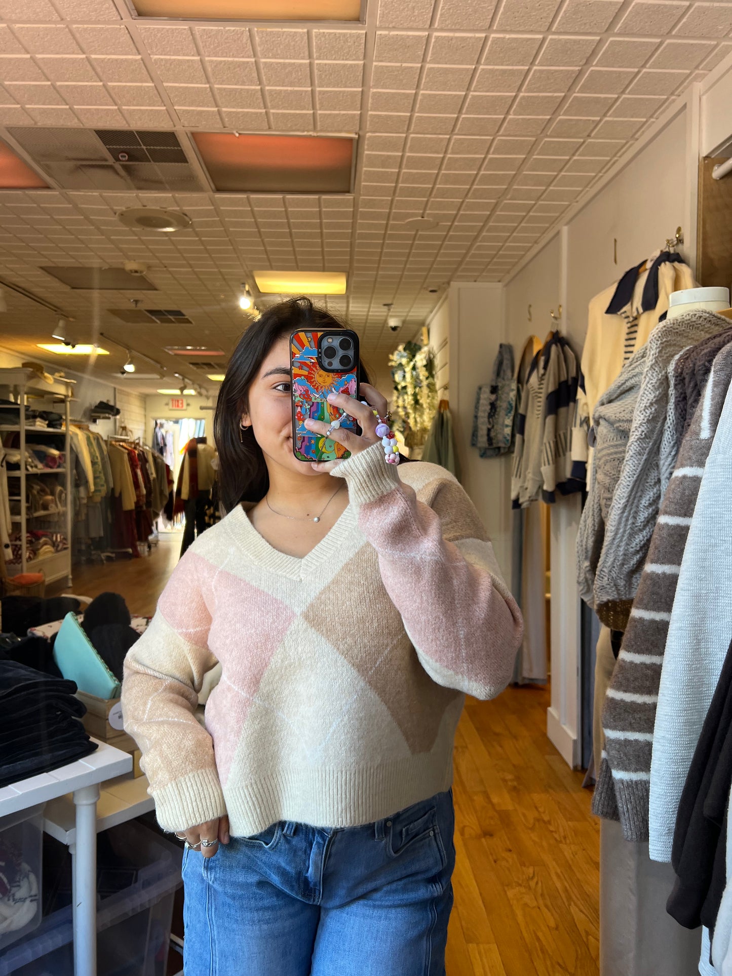 Pastel Argyle Sweater