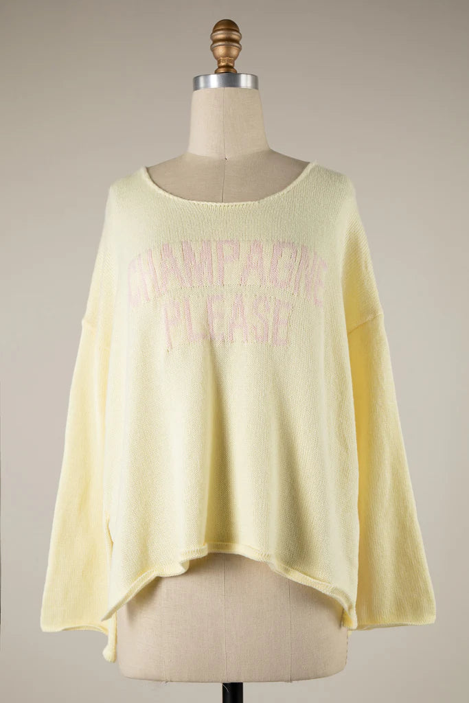 Champagne PLEASE Sweater