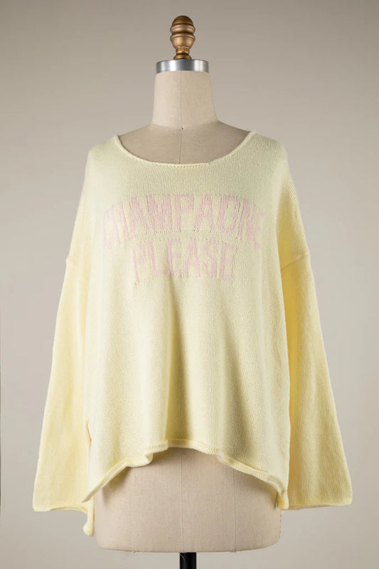Champagne PLEASE Sweater