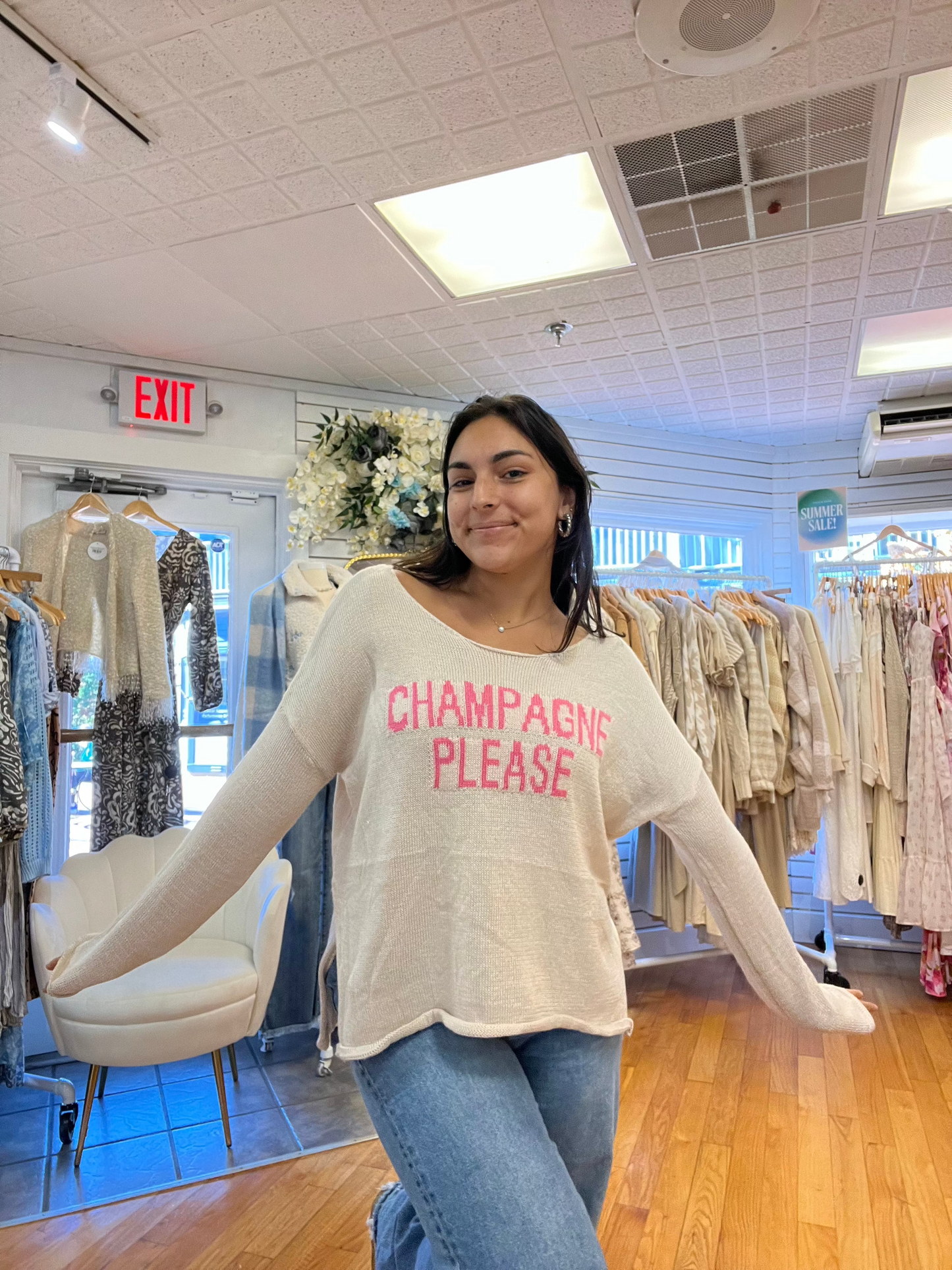 Champagne Please Sweater