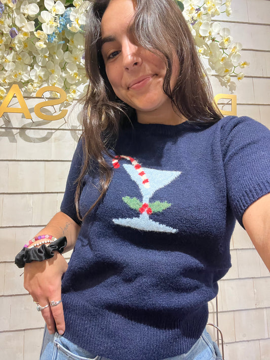 Christmas Cocktails Sweater