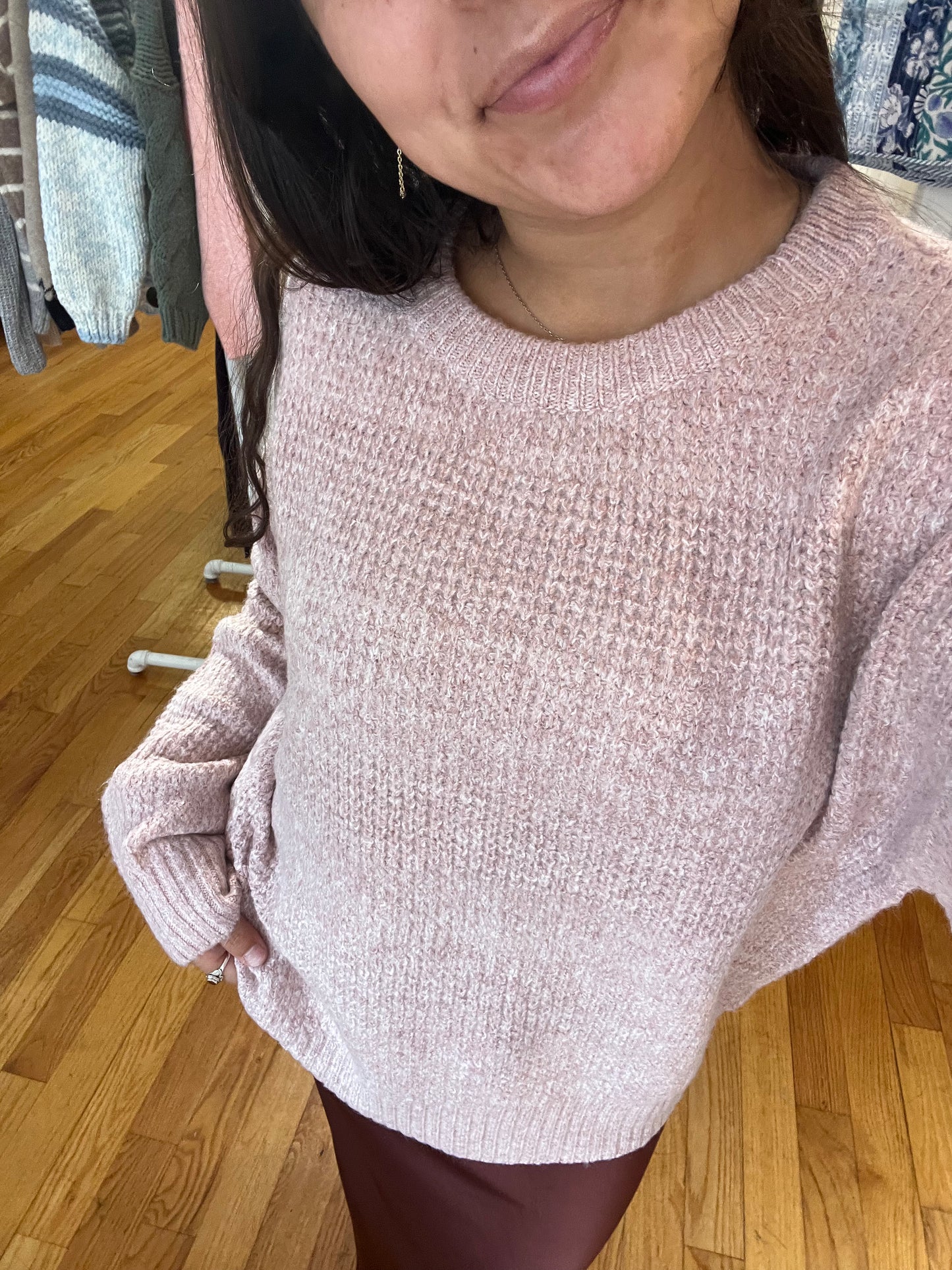 Waffle Knit Sweater