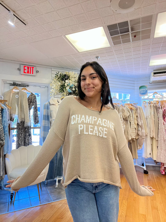 Champagne Please Sweater