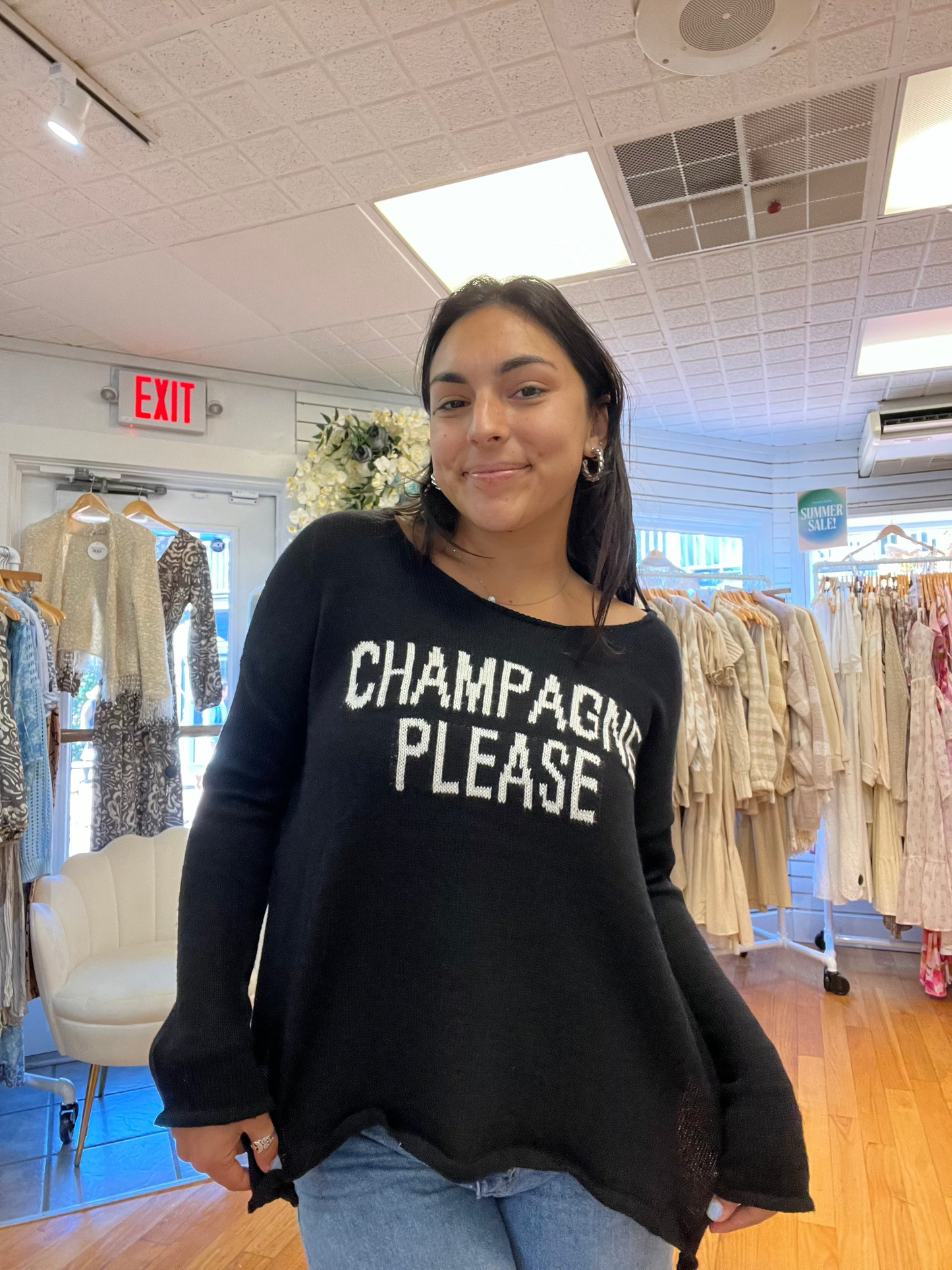 Champagne Please Sweater