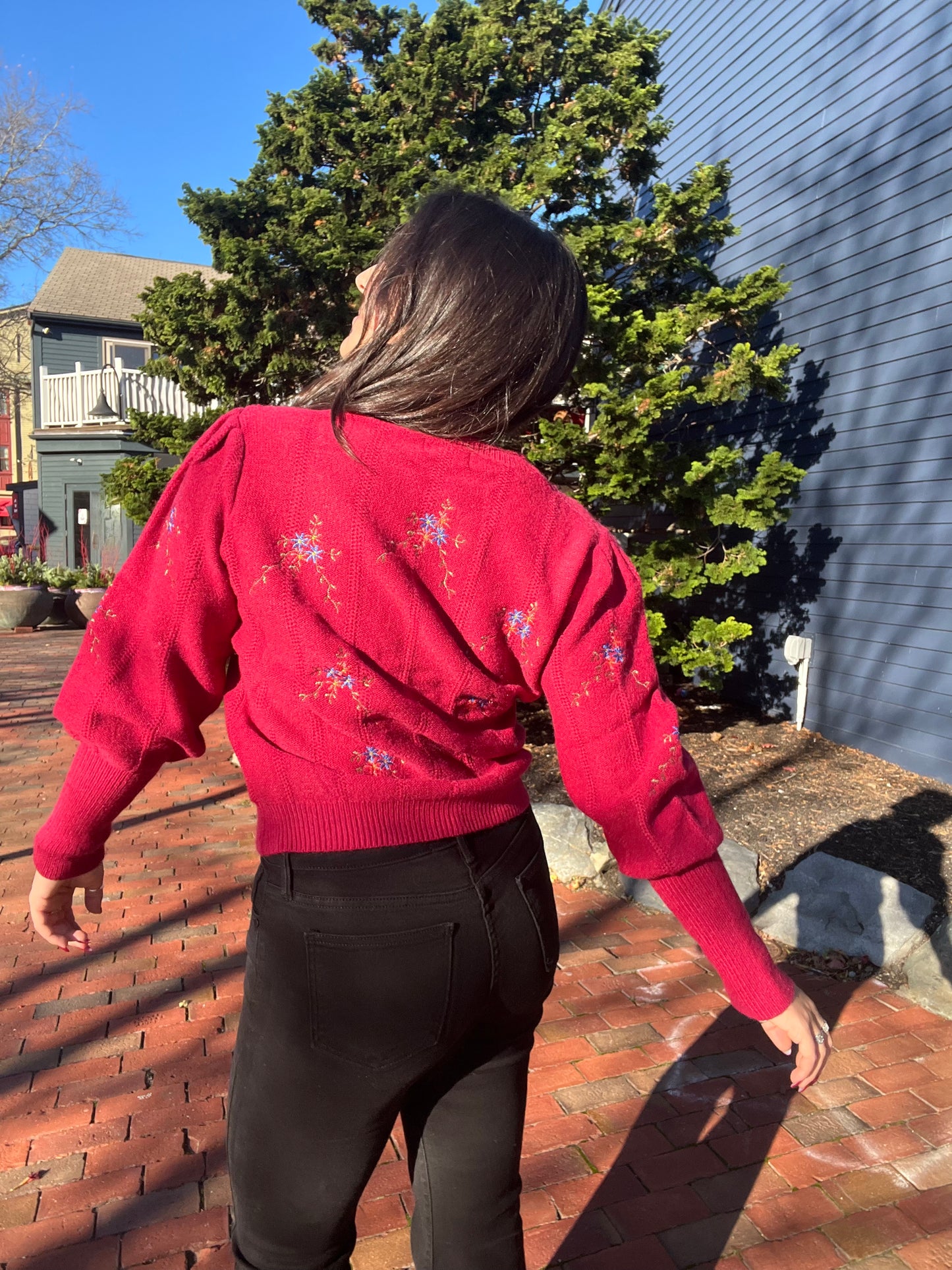 Embroidered Blossom Sweater