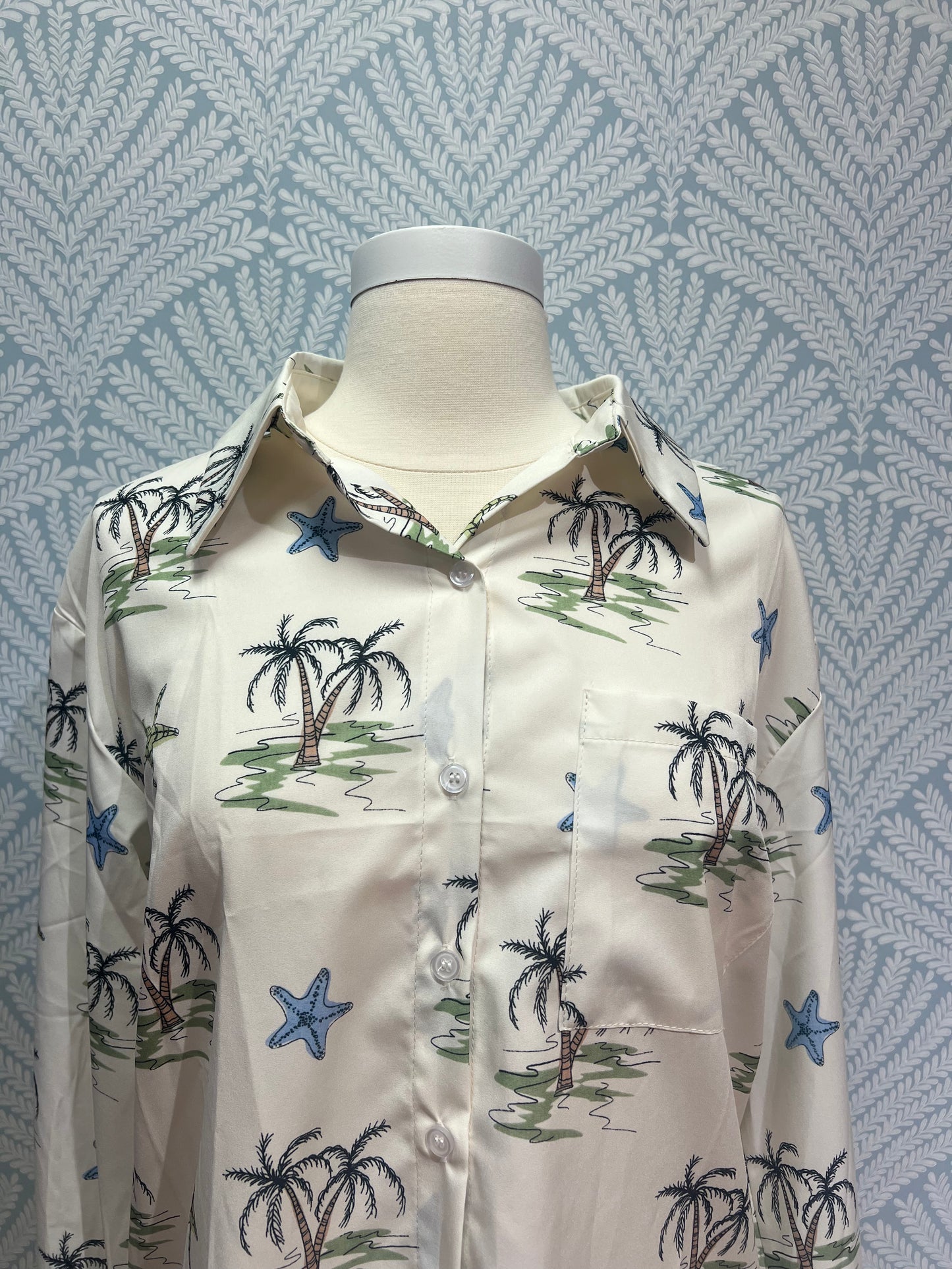 Palm Tree Button Down