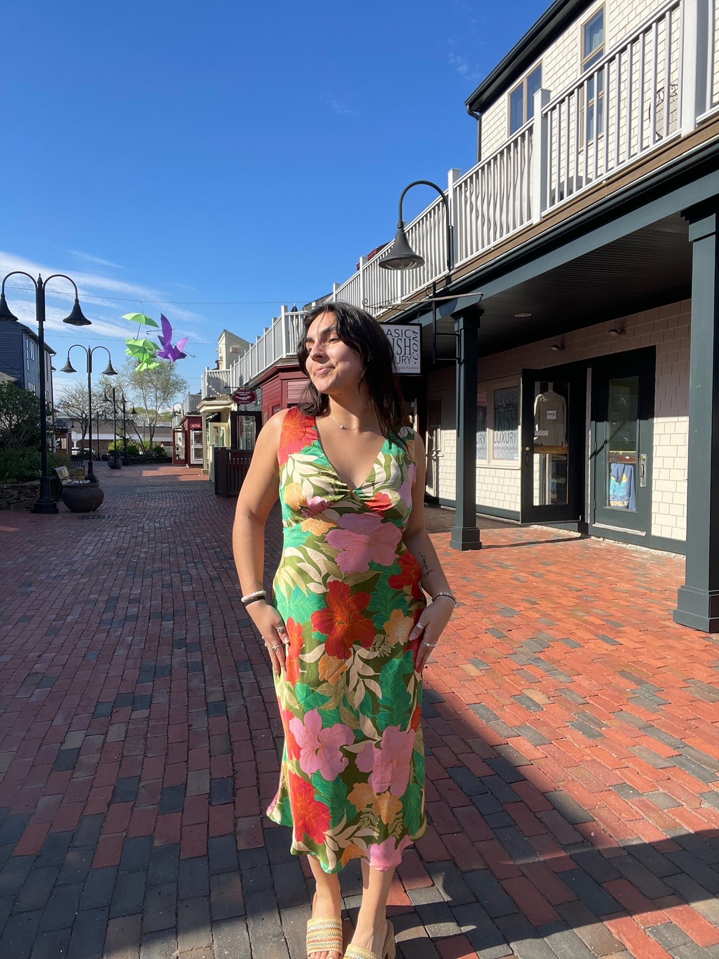 Vivid Bloom Midi Dress