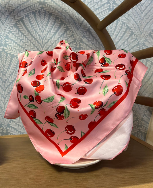 Cherry Print Bandana Scarf