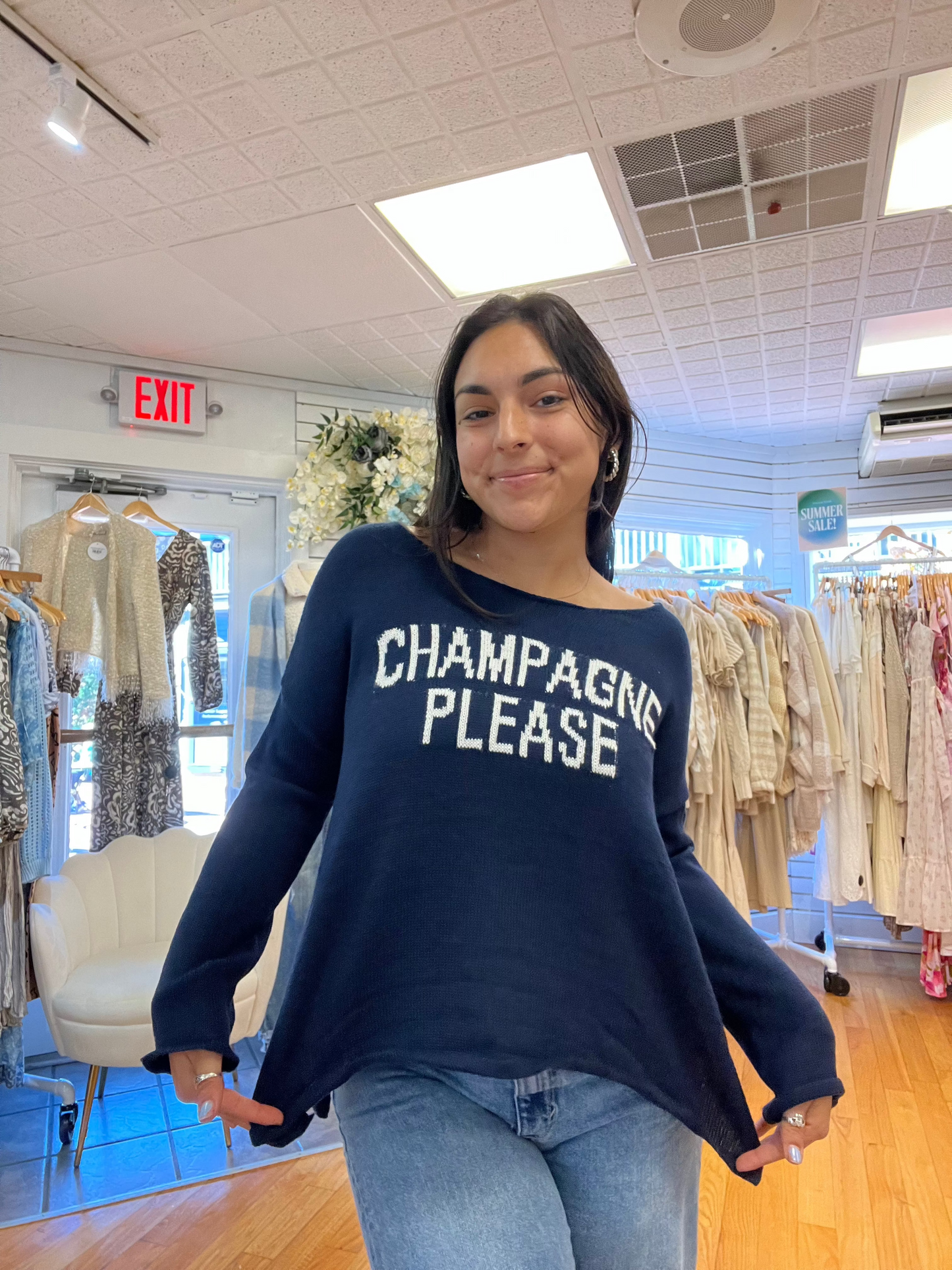 Champagne Please Sweater