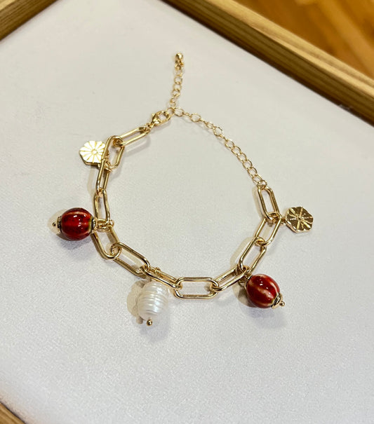 Porcelain Bead Bracelet