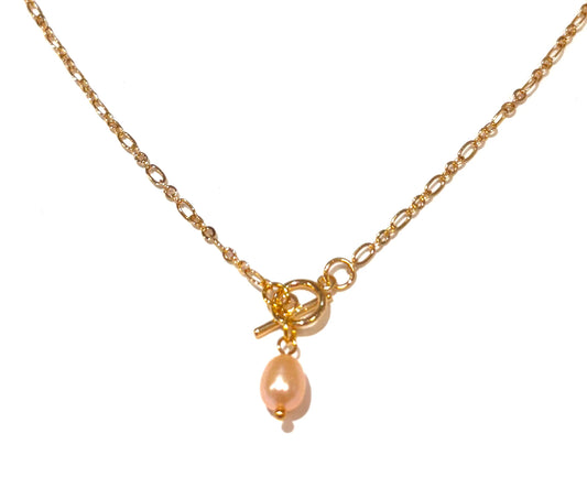 Blush Pearl Toggle Necklace