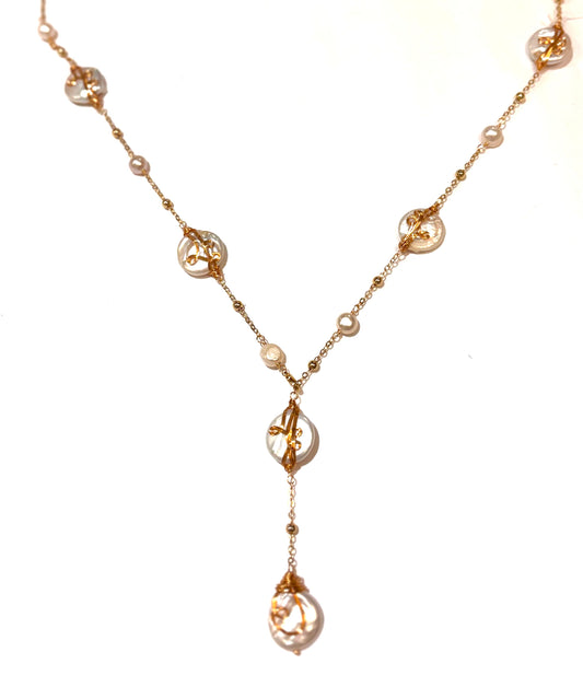 Freshwater Pearl Dangle Necklace