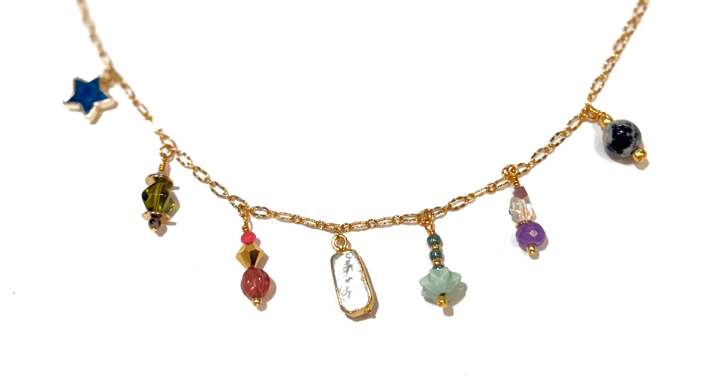 Pearl Moon Charm Necklace