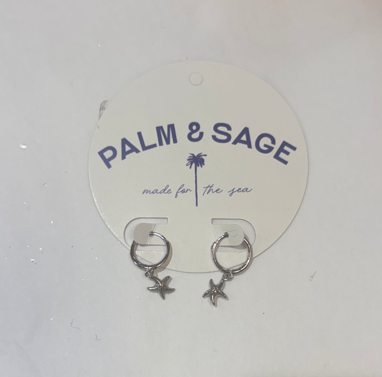 Starfish Drop Hoop Earring