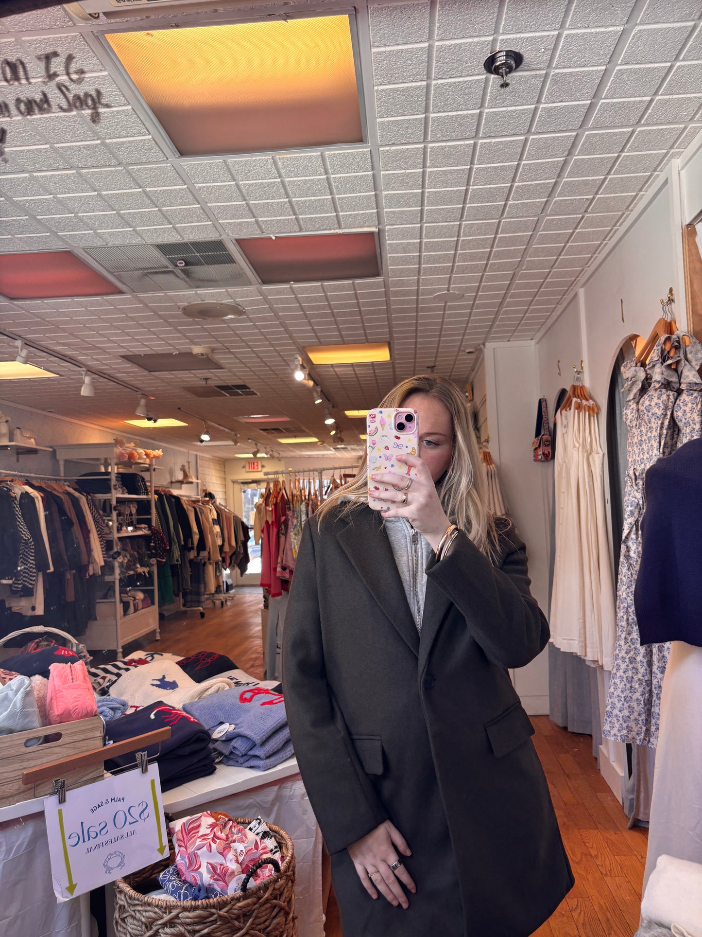 Wool Hooded Contrast Jacket