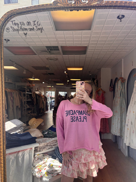 Champagne PLEASE Sweater