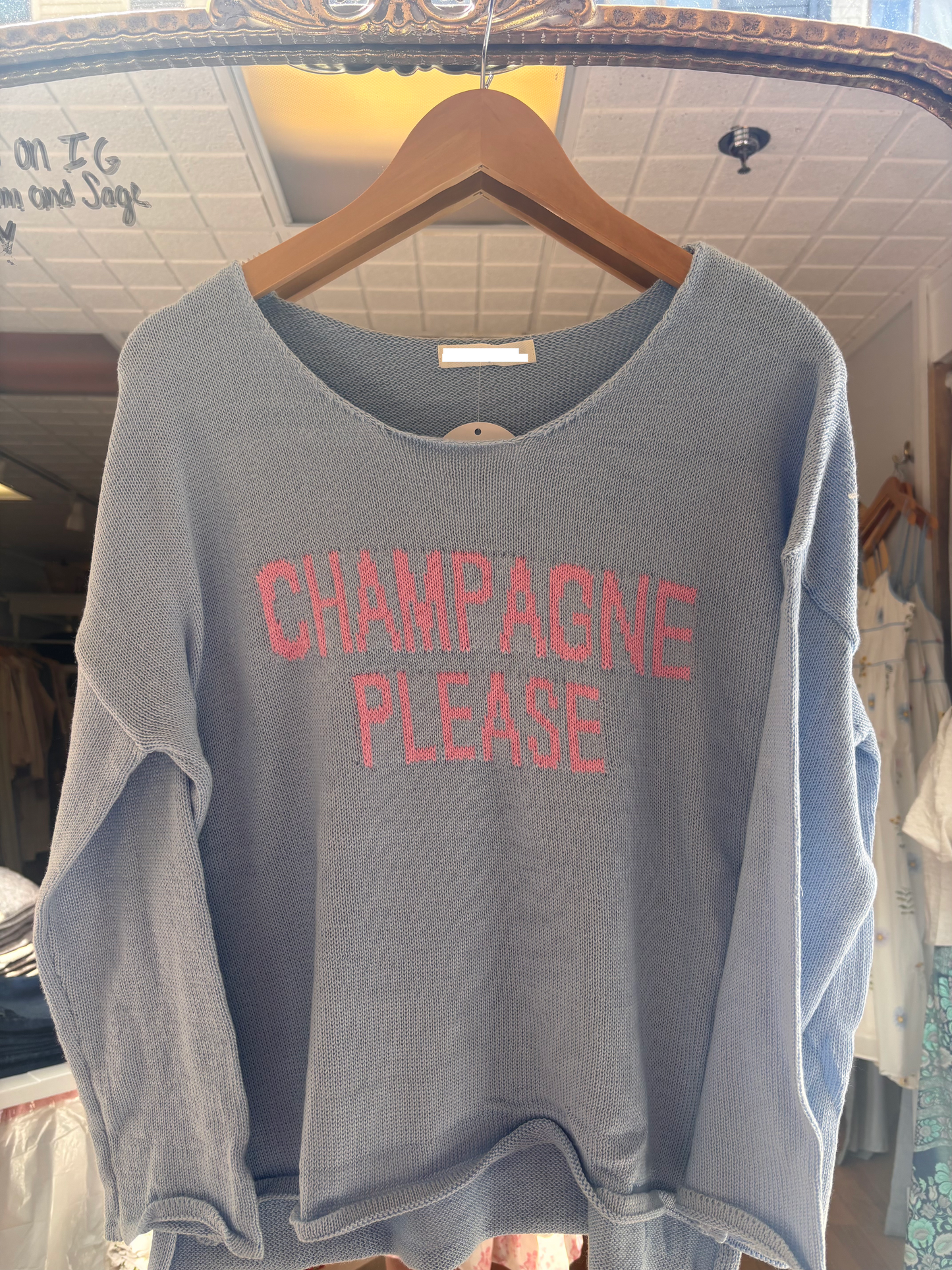 Champagne PLEASE Sweater