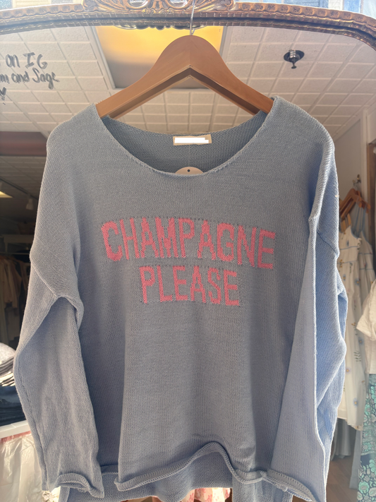 Champagne PLEASE Sweater