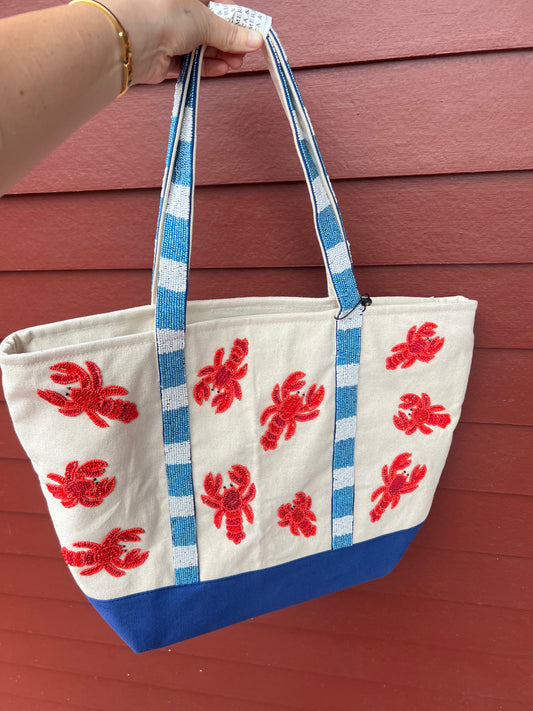 Coastal Claw Beaded Bag