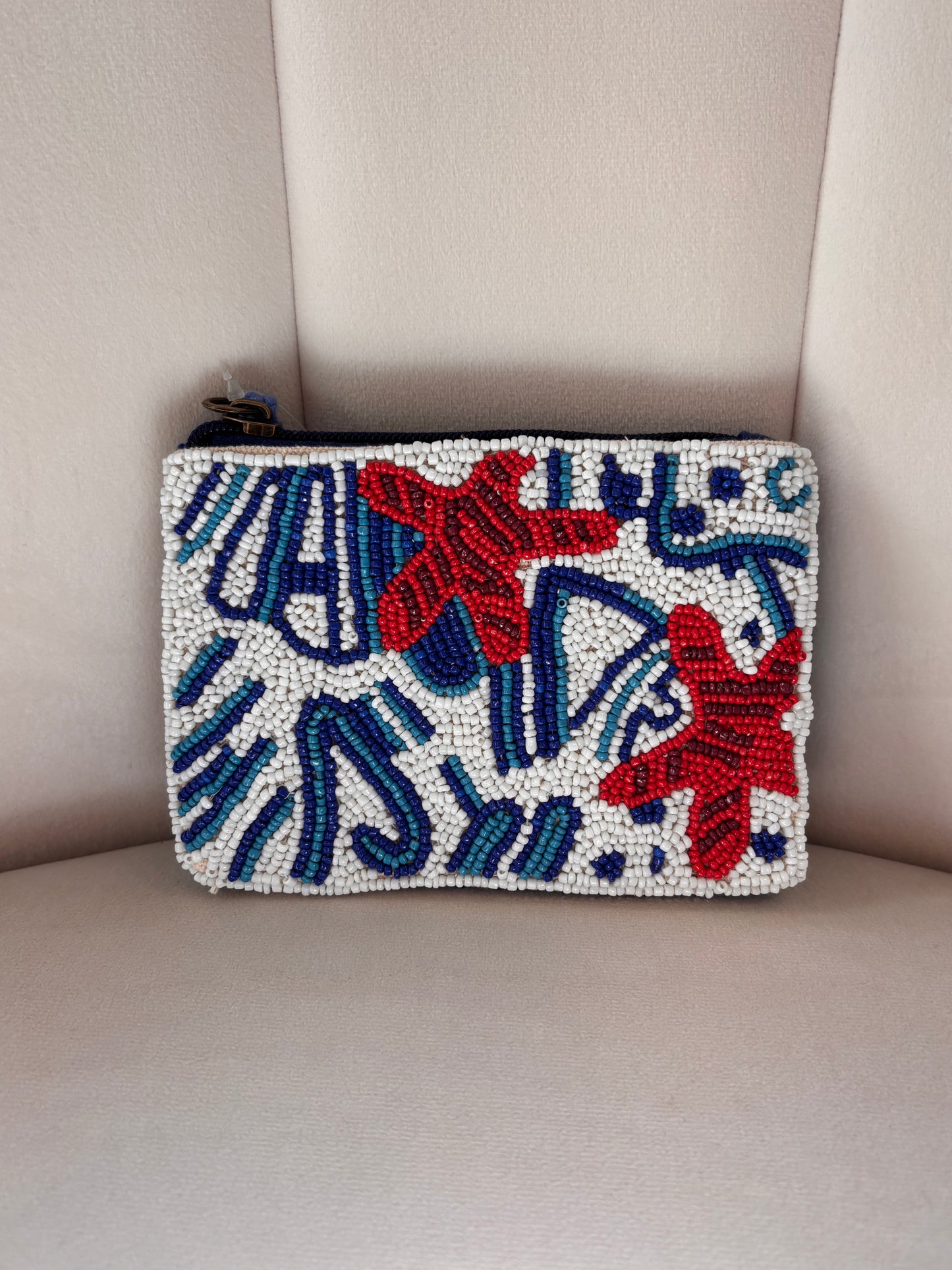 Oceanic Adventures Beaded Coin Purse