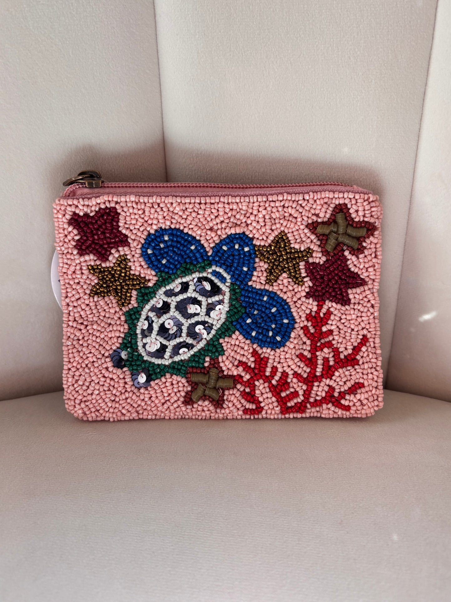 Oceanic Adventures Beaded Coin Purse