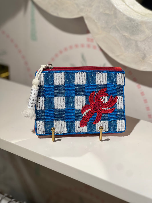 Coastal Claw Beaded Pouch