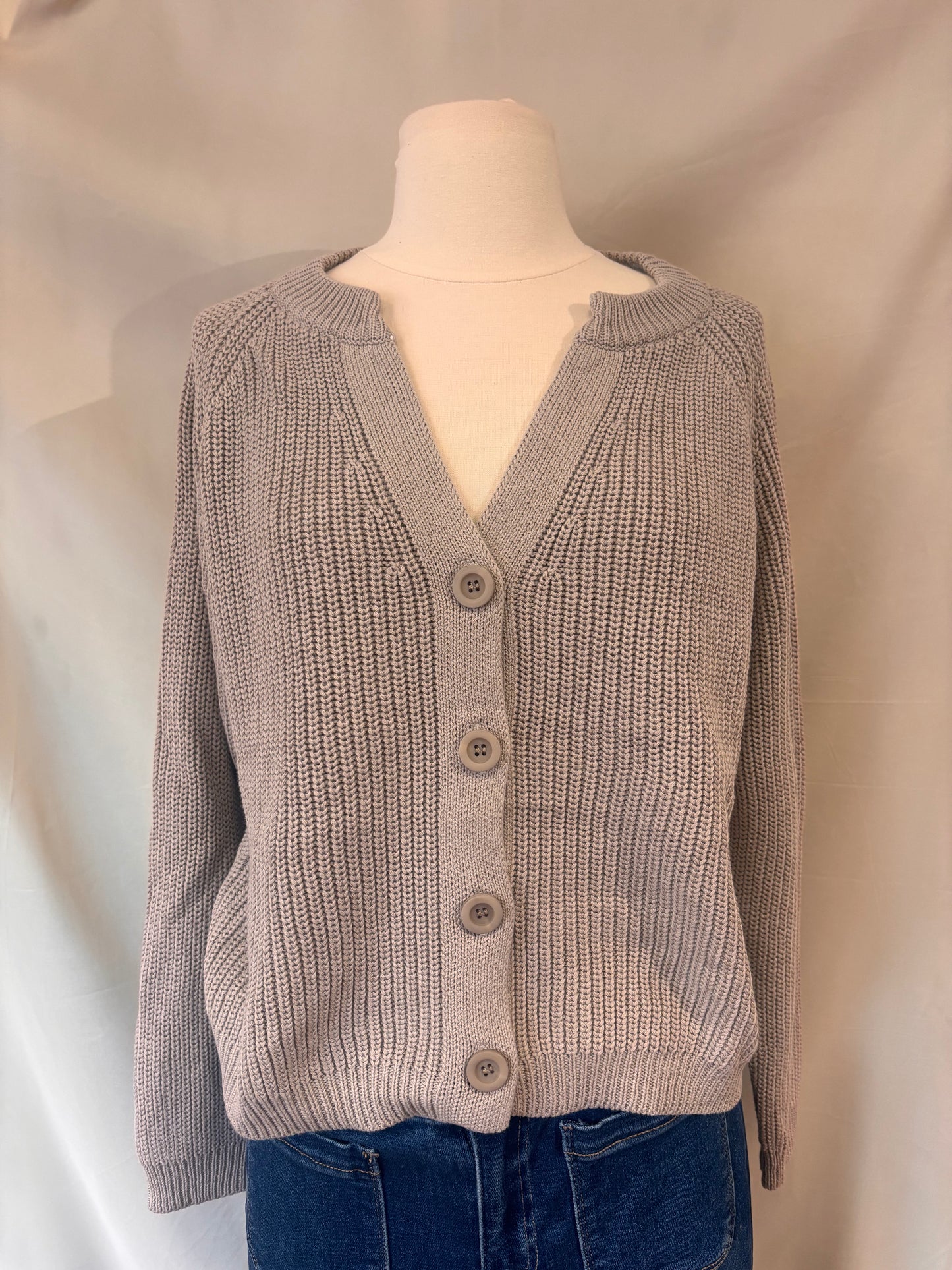 100% Cotton Button Cardigan