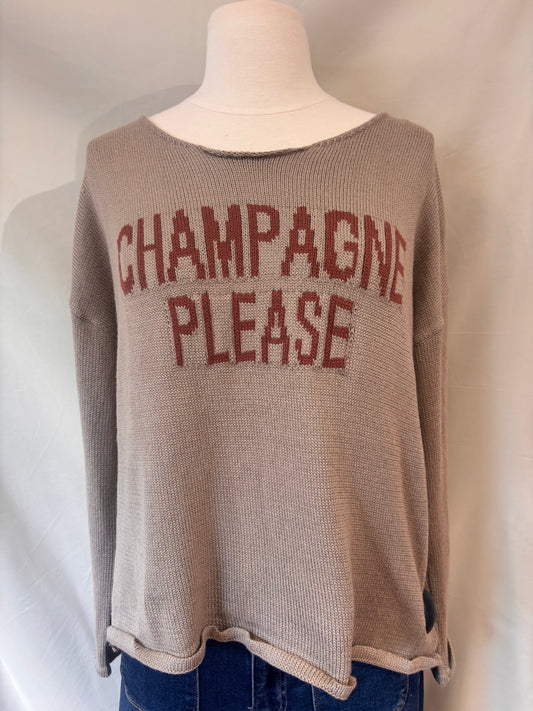 Champagne PLEASE Sweater