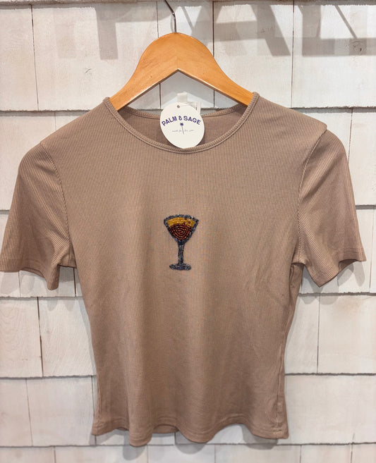 Beaded Espresso Martini Tee
