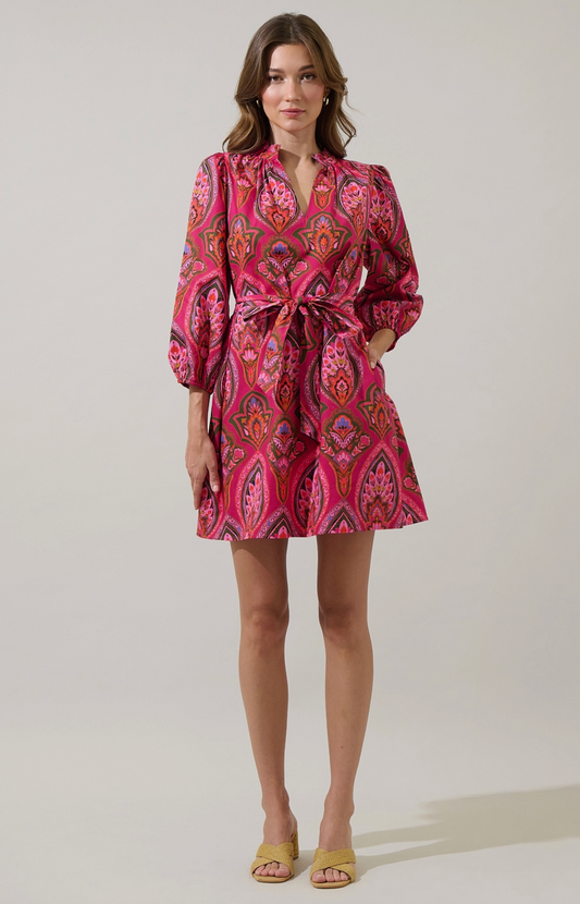 Azura Paisley Mini Dress